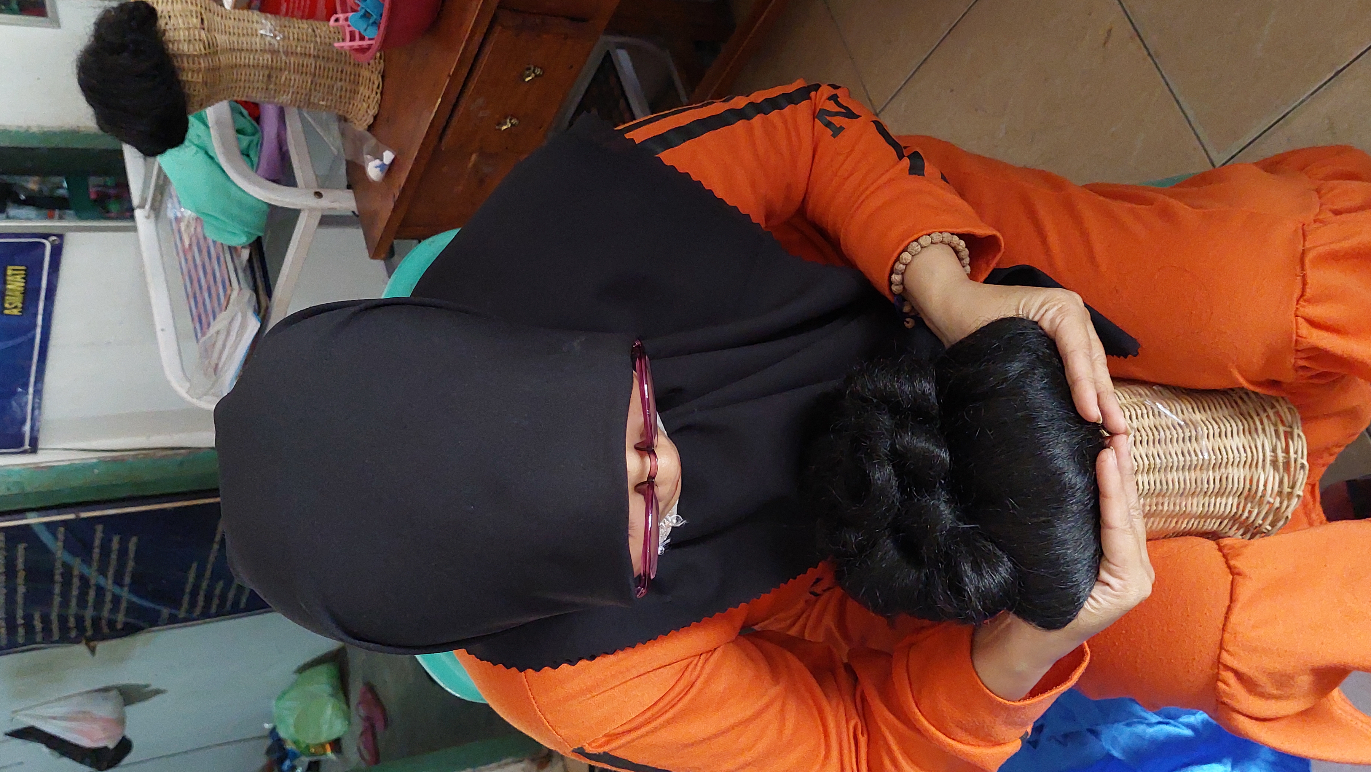 contoh sanggul hairpiece yg sudah selesai.
