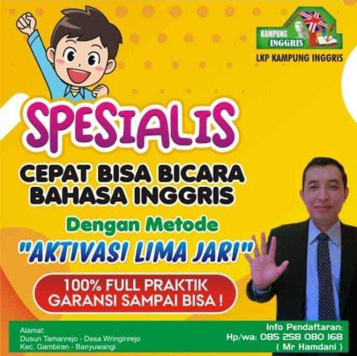 CEPAT BISA BAHASA INGGRIS DENGAN LIMA JARI